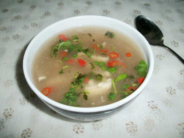 Clear soup chicken