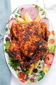 Chickrn tandoori (Leg and breast part of  chicken marination for tandoori masalaand  coocked in tandoor)