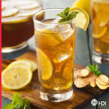 Lemon ginger honey ice tea