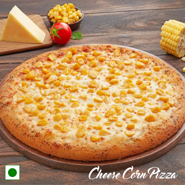 Cheesy corn pizza