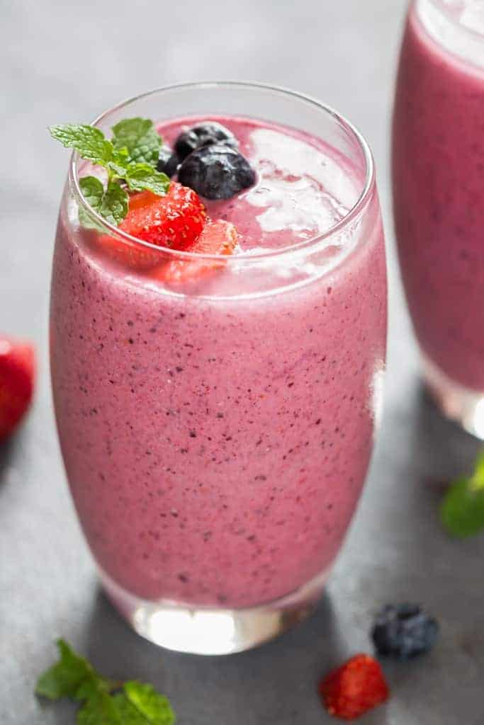 Mix berries milkshake