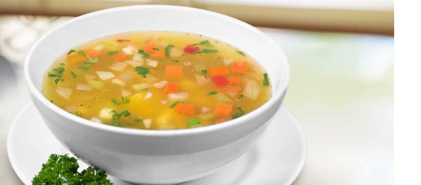 Clear soup veg 