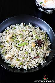 Peas pulaw (Basmati rice cooked with green peas)