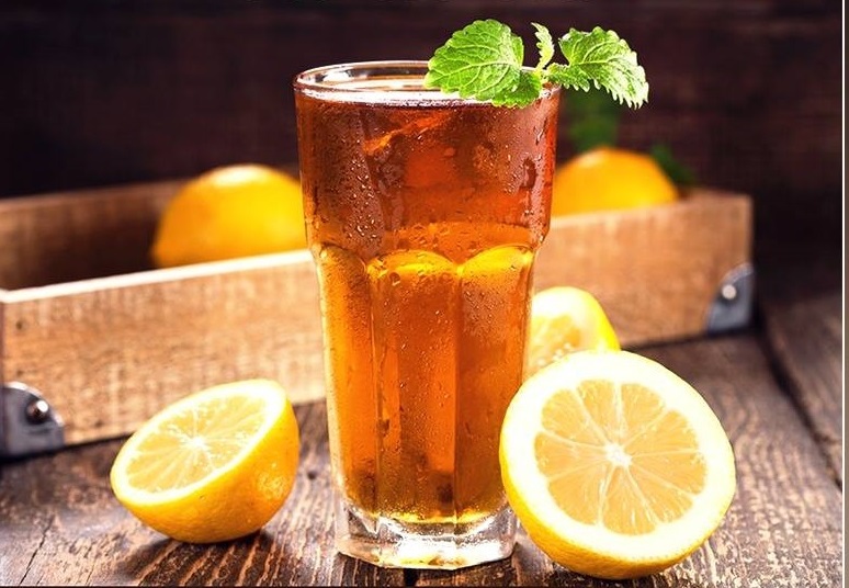 Lemon ginger ice tea