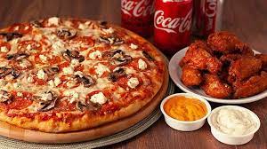 2 Small Pizza+ 2 Burger Aloo Tikki+ white souse pasta+ paneer sandwich+ 250 ml Cold Drink
