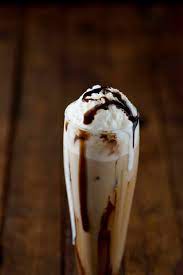 Cold coffee with ice cream