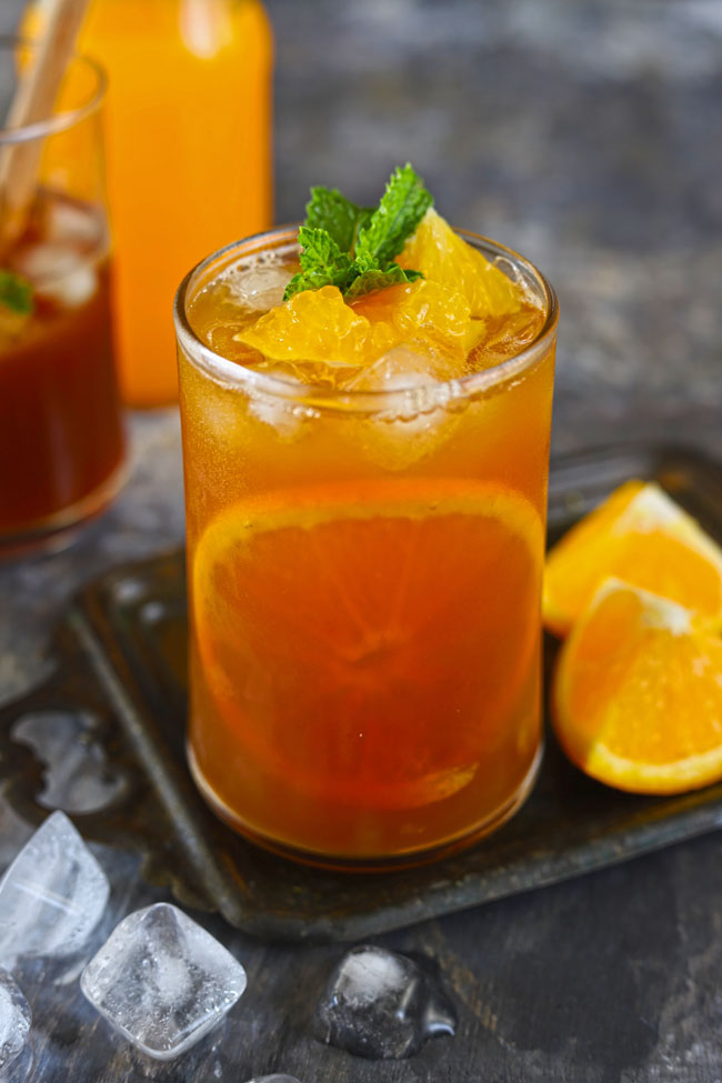 Orange ice tea
