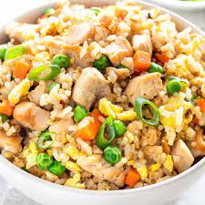 Chicken fried rice (basmati rice cooked with vegetable in Chinese style )