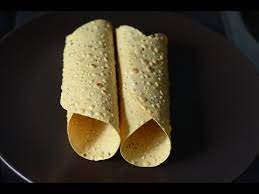 Papad roll (sauted cottage cheese wrapped with papad and fried)