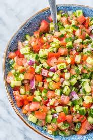 Israeli salad (with tahini)