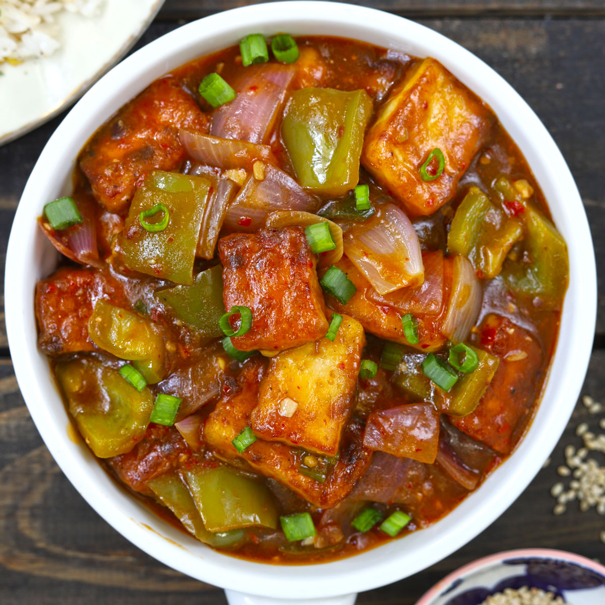 Chilli Paneer (Gravey)