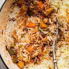 Veg biryani (An exotic perpetration of rice with vegetable )